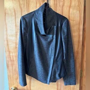 Mixed Media “Ann Taylor” Moto Jacket